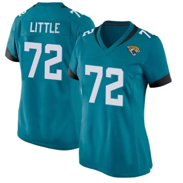 Women's Jacksonville Jaguars ＃72 Walker Little Teal Game Jersey