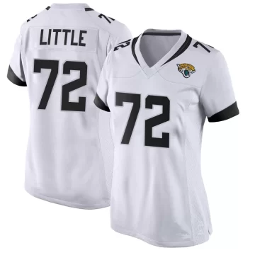 Women's Jacksonville Jaguars ＃72 Walker Little White Game Jersey