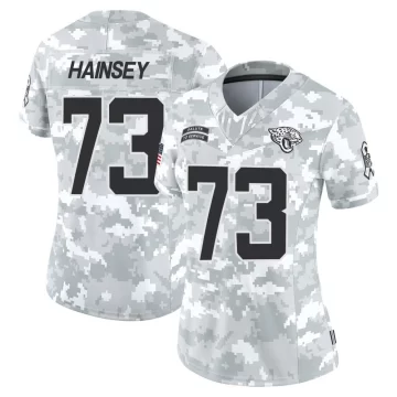 Women's Jacksonville Jaguars ＃73 Robert Hainsey Arctic Camo Limited 2024 Salute to Service Jersey