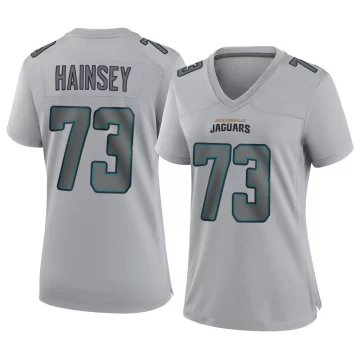 Women's Jacksonville Jaguars ＃73 Robert Hainsey Gray Game Atmosphere Fashion Jersey