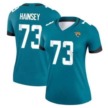 Women's Jacksonville Jaguars ＃73 Robert Hainsey Teal Legend Jersey