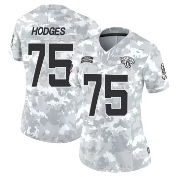 Women's Jacksonville Jaguars ＃75 Cooper Hodges Arctic Camo Limited 2024 Salute to Service Jersey