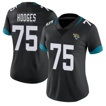 Women's Jacksonville Jaguars ＃75 Cooper Hodges Black Limited Vapor Untouchable Jersey