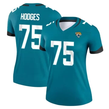 Women's Jacksonville Jaguars ＃75 Cooper Hodges Teal Legend Jersey