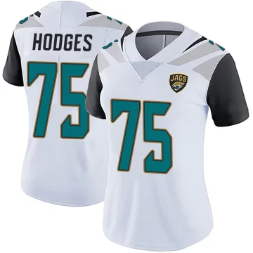 Women's Jacksonville Jaguars ＃75 Cooper Hodges White Limited Vapor Untouchable Jersey