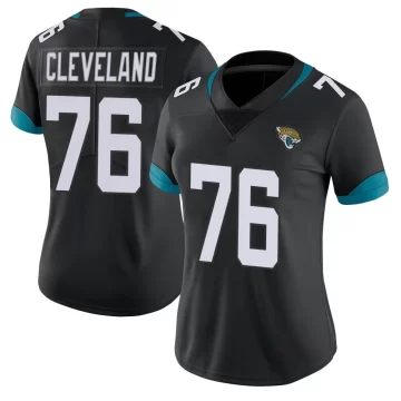 Women's Jacksonville Jaguars ＃76 Ezra Cleveland Black Limited Vapor Untouchable Jersey