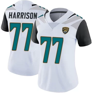 Women's Jacksonville Jaguars ＃77 Anton Harrison White Limited Vapor Untouchable Jersey