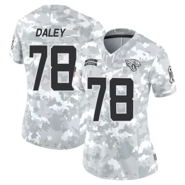 Women's Jacksonville Jaguars ＃78 Dennis Daley Arctic Camo Limited 2024 Salute to Service Jersey