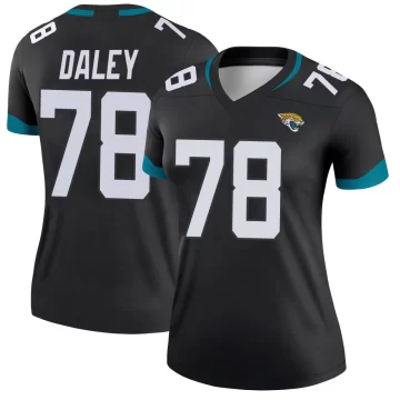 Women's Jacksonville Jaguars ＃78 Dennis Daley Black Legend Jersey