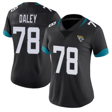 Women's Jacksonville Jaguars ＃78 Dennis Daley Black Limited Vapor Untouchable Jersey