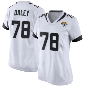 Women's Jacksonville Jaguars ＃78 Dennis Daley White Game Jersey