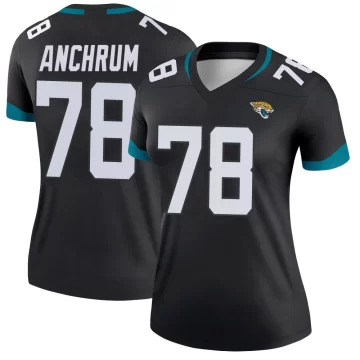Women's Jacksonville Jaguars ＃78 Tremayne Anchrum Black Legend Jersey