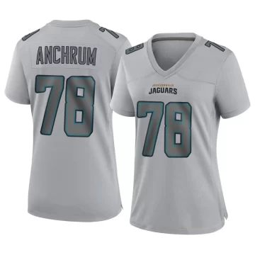 Women's Jacksonville Jaguars ＃78 Tremayne Anchrum Gray Game Atmosphere Fashion Jersey