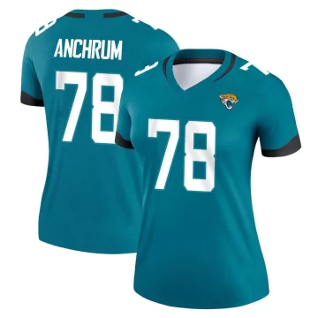 Women's Jacksonville Jaguars ＃78 Tremayne Anchrum Teal Legend Jersey