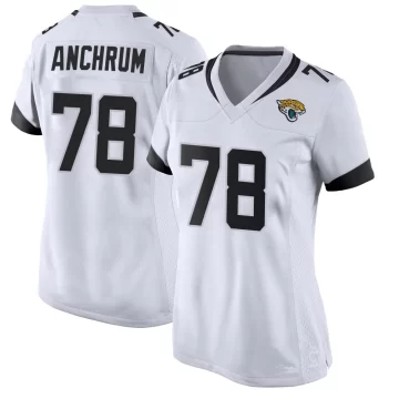 Women's Jacksonville Jaguars ＃78 Tremayne Anchrum White Game Jersey