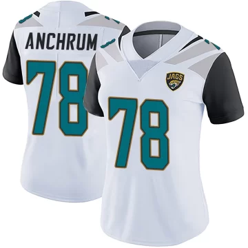 Women's Jacksonville Jaguars ＃78 Tremayne Anchrum White Limited Vapor Untouchable Jersey