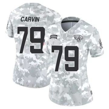 Women's Jacksonville Jaguars ＃79 Jerome Carvin Arctic Camo Limited 2024 Salute to Service Jersey