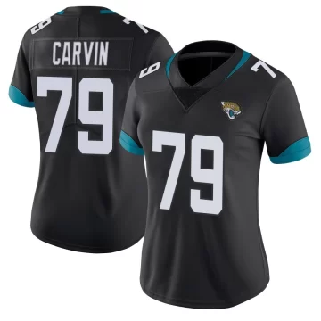 Women's Jacksonville Jaguars ＃79 Jerome Carvin Black Limited Vapor Untouchable Jersey