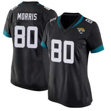 Women's Jacksonville Jaguars ＃80 Quintin Morris Black Game Jersey