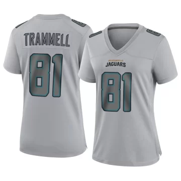Women's Jacksonville Jaguars ＃81 Austin Trammell Gray Game Atmosphere Fashion Jersey