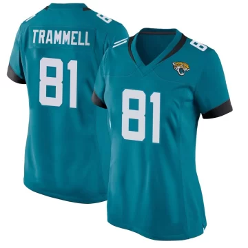 Women's Jacksonville Jaguars ＃81 Austin Trammell Teal Game Jersey