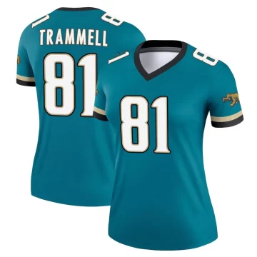 Women's Jacksonville Jaguars ＃81 Austin Trammell Teal Legend Prowler Throwback Jersey