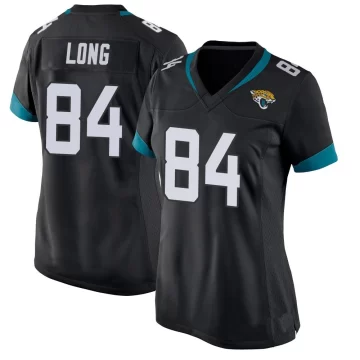 Women's Jacksonville Jaguars ＃84 Hunter Long Black Game Jersey