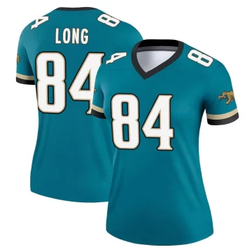 Women's Jacksonville Jaguars ＃84 Hunter Long Teal Legend Prowler Throwback Jersey