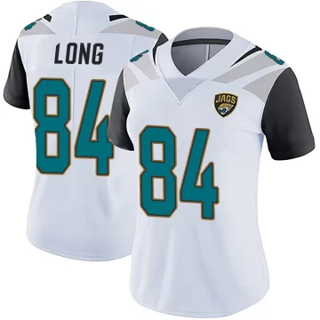Women's Jacksonville Jaguars ＃84 Hunter Long White Limited Vapor Untouchable Jersey