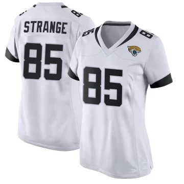 Women's Jacksonville Jaguars ＃85 Brenton Strange White Game Jersey
