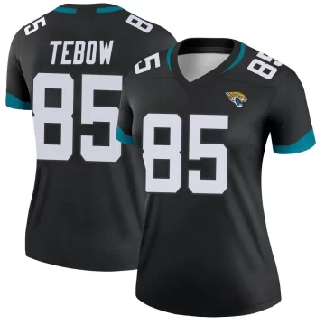 Women's Jacksonville Jaguars ＃85 Tim Tebow Black Legend Jersey