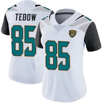 Women's Jacksonville Jaguars ＃85 Tim Tebow White Limited Vapor Untouchable Jersey