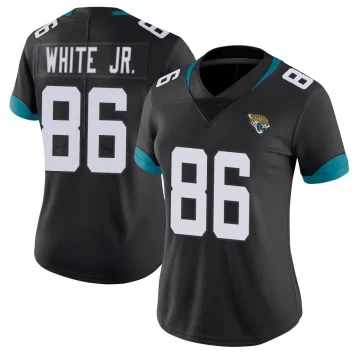 Women's Jacksonville Jaguars ＃86 David White Jr. Black Limited Vapor Untouchable Jersey