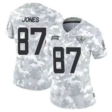 Women's Jacksonville Jaguars ＃87 J.J. Jones Arctic Camo Limited 2024 Salute to Service Jersey