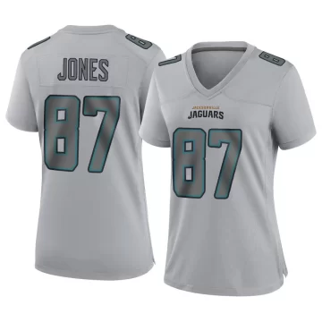 Women's Jacksonville Jaguars ＃87 J.J. Jones Gray Game Atmosphere Fashion Jersey