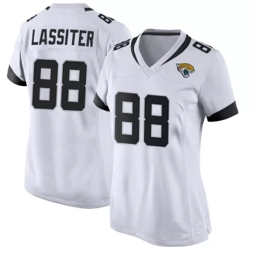 Women's Jacksonville Jaguars ＃88 Darius Lassiter White Game Jersey
