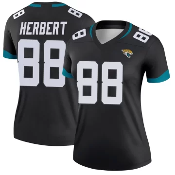 Women's Jacksonville Jaguars ＃88 Patrick Herbert Black Legend Jersey