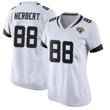 Women's Jacksonville Jaguars ＃88 Patrick Herbert White Game Jersey