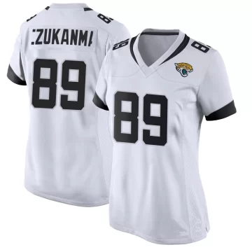 Women's Jacksonville Jaguars ＃89 Erik Ezukanma White Game Jersey