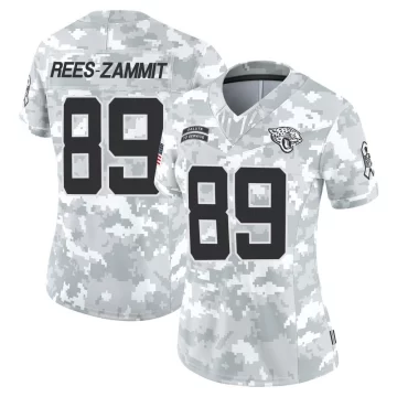 Women's Jacksonville Jaguars ＃89 Louis Rees-Zammit Arctic Camo Limited 2024 Salute to Service Jersey