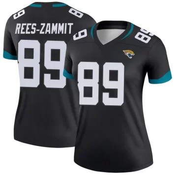 Women's Jacksonville Jaguars ＃89 Louis Rees-Zammit Black Legend Jersey