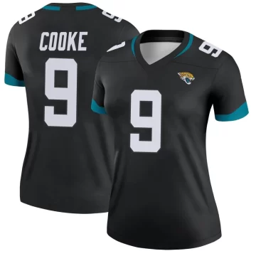 Women's Jacksonville Jaguars ＃9 Logan Cooke Black Legend Jersey