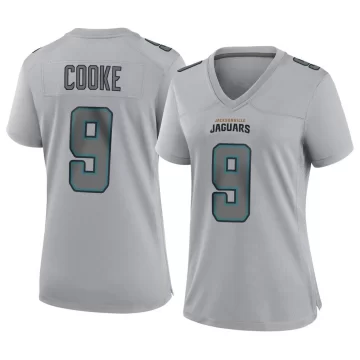 Women's Jacksonville Jaguars ＃9 Logan Cooke Gray Game Atmosphere Fashion Jersey