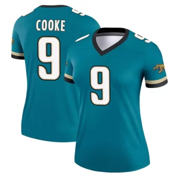 Women's Jacksonville Jaguars ＃9 Logan Cooke Teal Legend Prowler Throwback Jersey