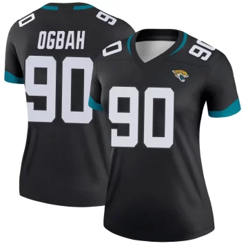 Women's Jacksonville Jaguars ＃90 Emmanuel Ogbah Black Legend Jersey