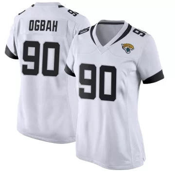 Women's Jacksonville Jaguars ＃90 Emmanuel Ogbah White Game Jersey