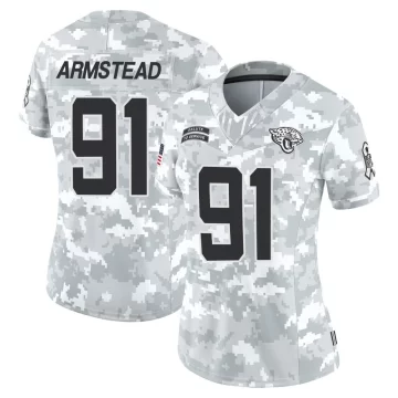 Women's Jacksonville Jaguars ＃91 Arik Armstead Arctic Camo Limited 2024 Salute to Service Jersey
