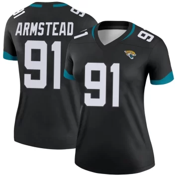 Women's Jacksonville Jaguars ＃91 Arik Armstead Black Legend Jersey
