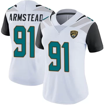 Women's Jacksonville Jaguars ＃91 Arik Armstead White Limited Vapor Untouchable Jersey