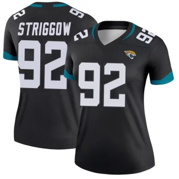 Women's Jacksonville Jaguars ＃92 Danny Striggow Black Legend Jersey